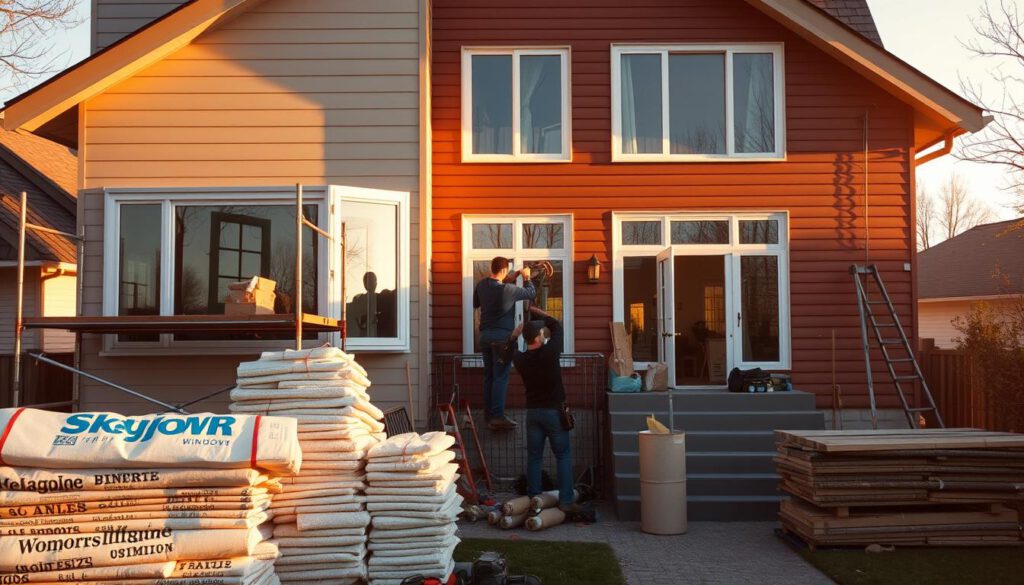 Fensteraustausch und Dämmmaßnahmen